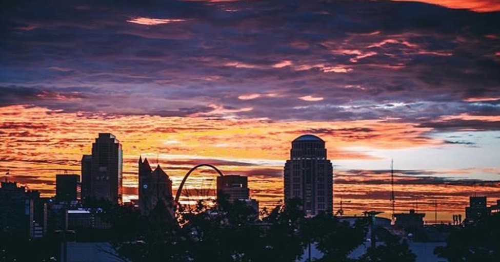 Por do Sol - St. Louis, morando no Missouri