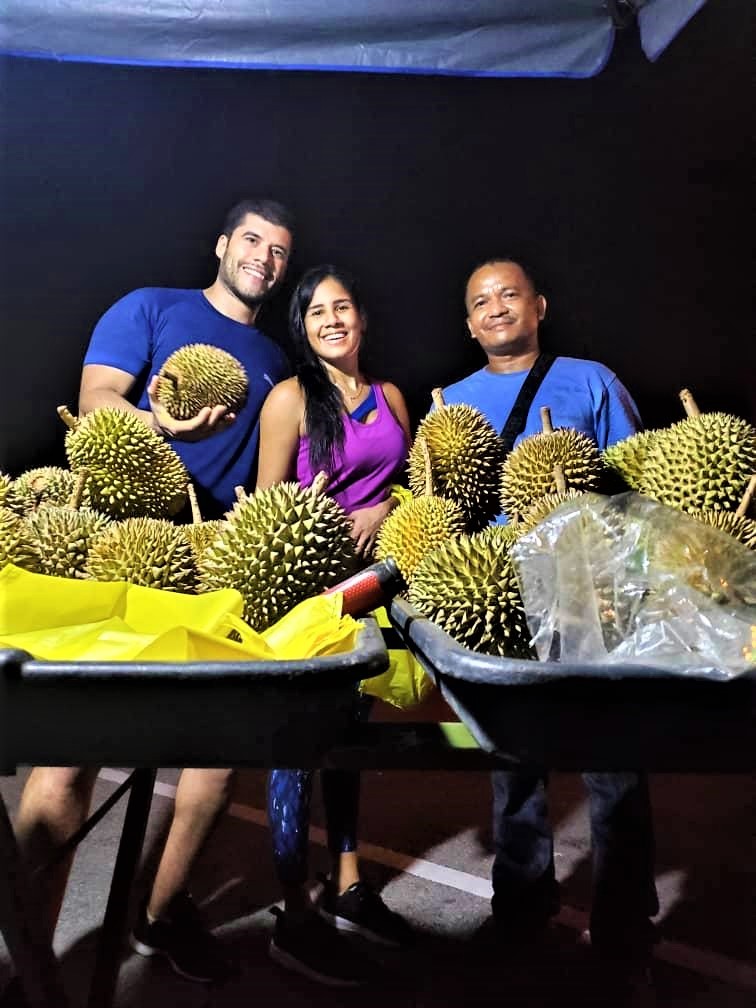 Barracas que vende durian