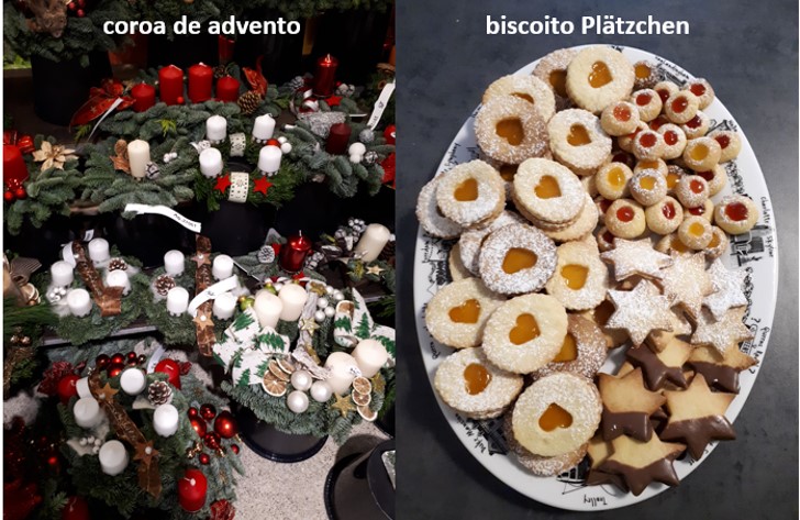 Adventkranz e biscoito Plätzchen