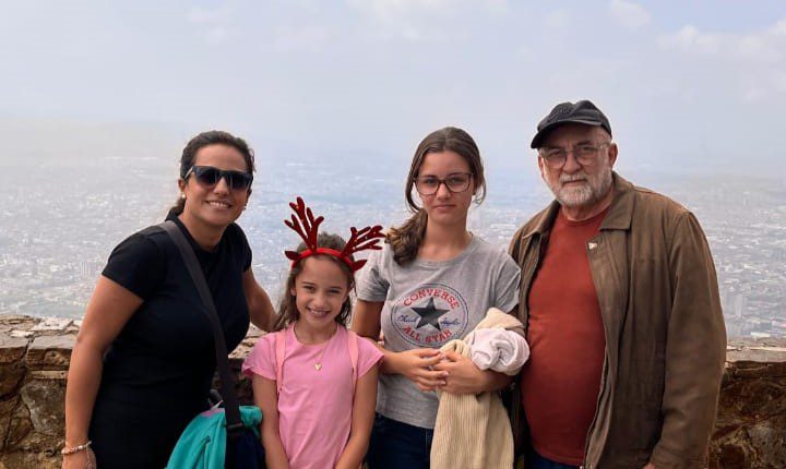 Visita familiar durante as férias em Monserrate.