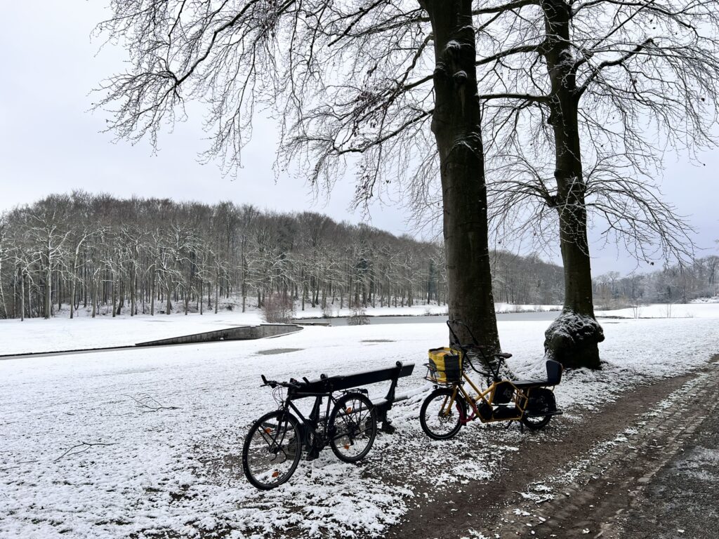 Durante a nevasca em Bruxelas, a busca por locais para se aquecer e admirar a paisagem se intensificou, como cafeterias e restaurantes.