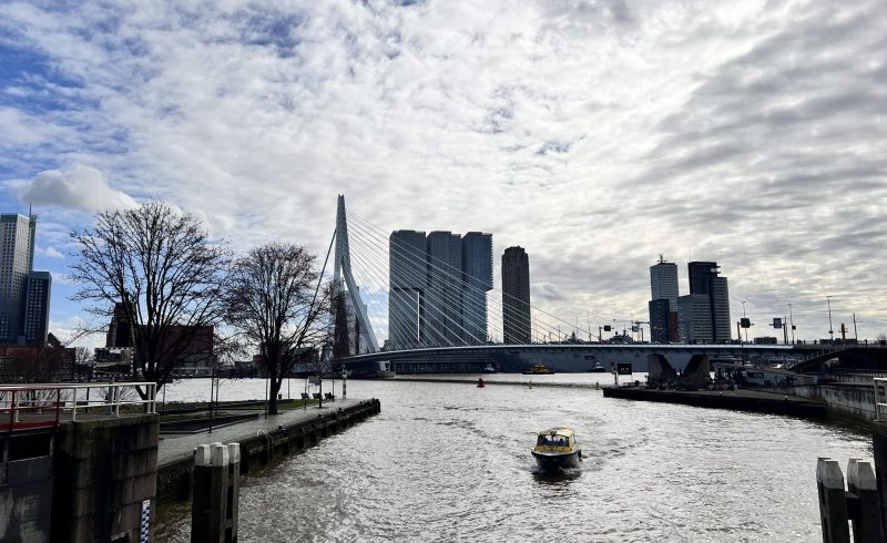 Rotterdam ao entardecer. Uma cidade perfeita pra quem aprecia arquitetura moderna.