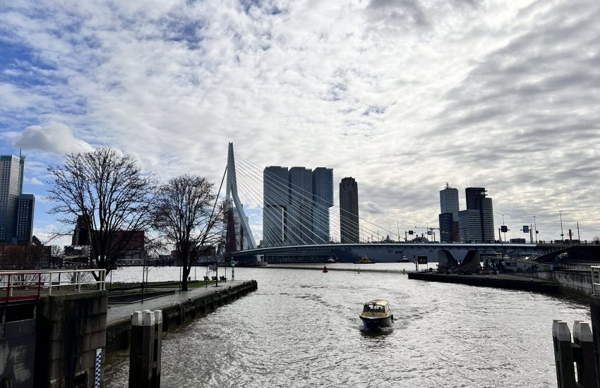 Rotterdam ao entardecer. Uma cidade perfeita pra quem aprecia arquitetura moderna.