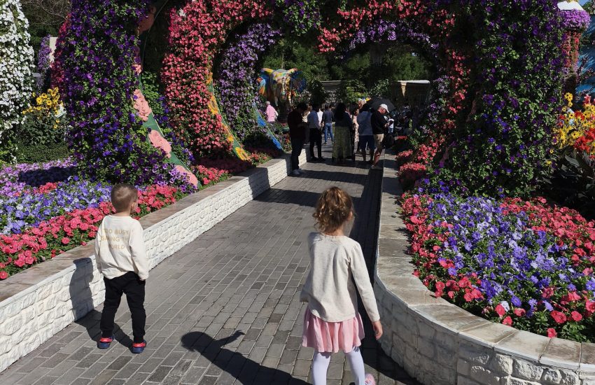 Uma das áreas "instagramáveis" do Miracle Garden - Imagem: Arquivo Pessoal