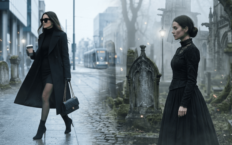 O preto que você veste também comunica o que você não diz.

Entre o poder que se mostra e a história que se carrega, existe uma construção silenciosa de imagem, presença e significado.

E talvez seja por isso que o preto nunca sai de cena.
Ele não segue tendência — ele sustenta identidade.
