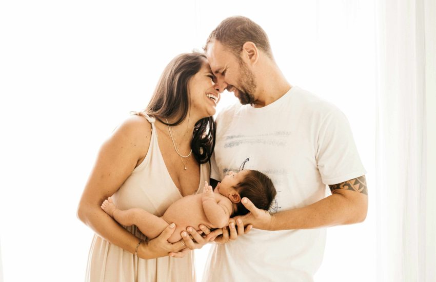 O nascimento do 1o filho inauguar a familia com crianças pequenas
