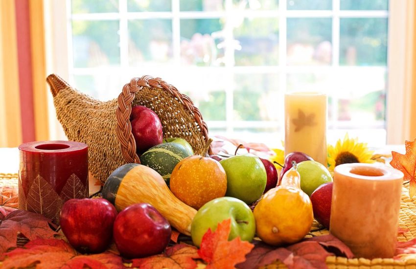 Mesa posta pro Thanksgiving. Pixabay.